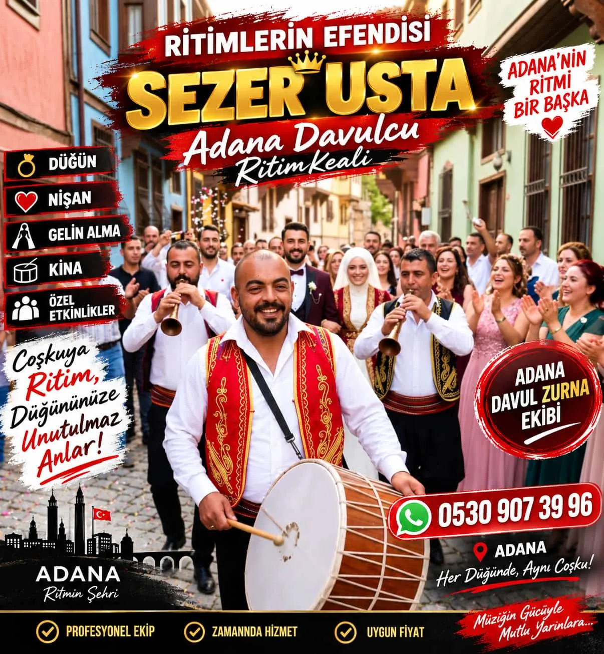 Adana Kına Gecesi Davulcu Sercan Usta Adana